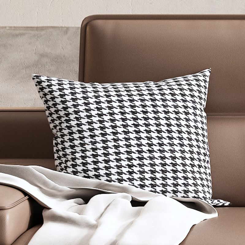 モダン縫製枕バッククッションソファ茶色の本物の革の正方形の腕ソファ