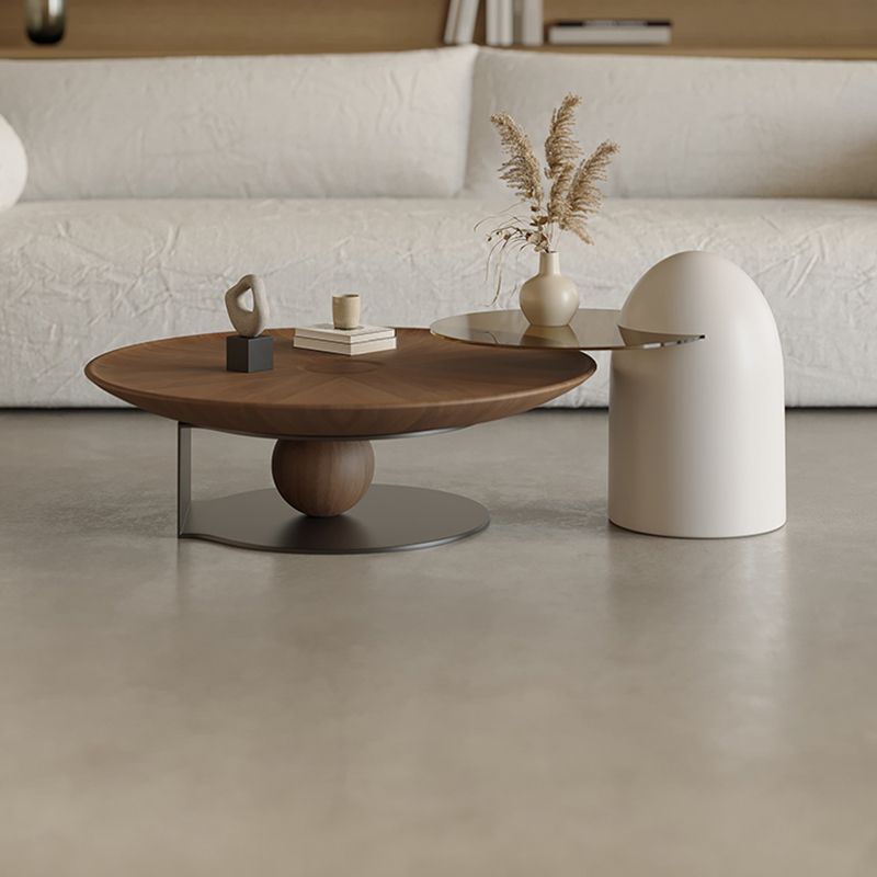 Modern Wood Coffee Table Round Nesting Coffee Table Set for Living Room Clearhalo 'Coffee & Accent Tables' 'Coffee Tables' 'coffee_tables' 'furn' 'furn_coffee_tables' 'Furniture' 'Living Room Furniture' 1200x1200_15904553-f20b-43c9-b260-c69cf73c7d32
