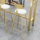 White Glam Style Bar Table in Faux Marble and Metal Milk Tea Shop Bar Table Clearhalo 'Bar Furniture' 'Bar Tables' 'bar_tables' 'furn' 'furn_bar_tables' 'Furniture' 'furniture_bar_tables' 'Kitchen & Dining Furniture' 1200x1200_159127dd-9449-4663-89bd-f95c95b9c630