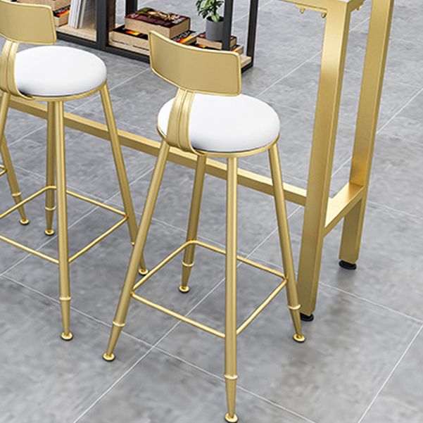White Glam Style Bar Table in Faux Marble and Metal Milk Tea Shop Bar Table Clearhalo 'Bar Furniture' 'Bar Tables' 'bar_tables' 'furn' 'furn_bar_tables' 'Furniture' 'furniture_bar_tables' 'Kitchen & Dining Furniture' 1200x1200_159127dd-9449-4663-89bd-f95c95b9c630