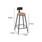 Juego de mesa de bar marrón industrial, mesa de mostrador de madera de 1/2/5 piezas para interior
