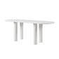 Modern White Dining Table Solid Wood Dinner Table for Dining Room