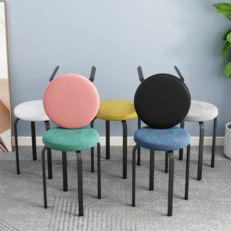 Modern Round Standard Solid Color Water Resistant Standard for Home Decor Clearhalo 'furn' 'furn_ottomans_poufs' 'Furniture' 'Living Room Furniture' 'Ottomans & Poufs' 'ottomans_poufs' 1200x1200_1593008f-8956-4bb5-b0b4-ed19f476d806
