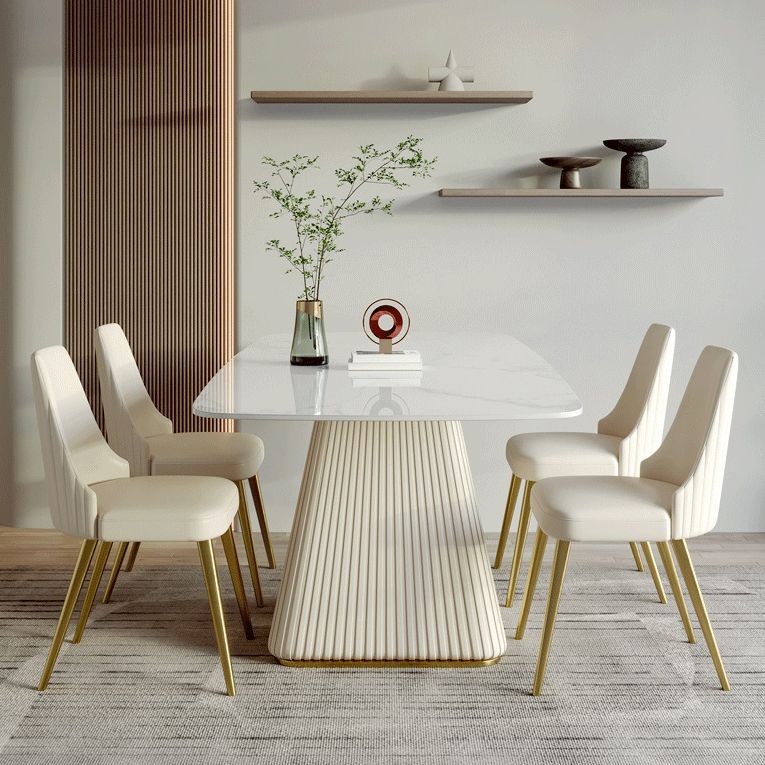 1/2/5/6/7 Pieces Glam Dining Room Set Rectangle Table Dining Set Clearhalo 'Dining Room Sets' 'Dining Tables & Seating' 'dining_room_set' 'furn' 'furn_dining_room_set' 'Furniture' 'furniture_dining_room_set' 'Kitchen & Dining Furniture' 'kitchen&dining_furn' 'kitchen' 1200x1200_1594c02f-0f84-4c43-baf4-8ea50c9484e5