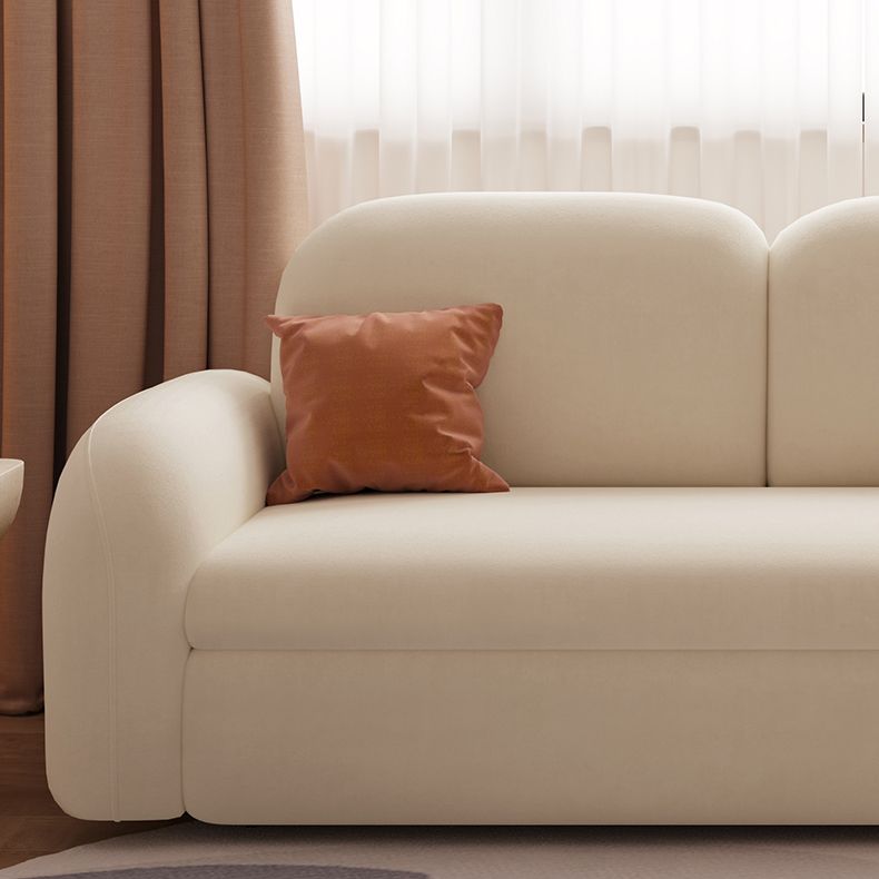 Canapé-lit convertible beige canapé de bras évasé moderne avec oreillers