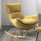 Contemporary Upholstered Rocker Chair Metal Frame Spindle Rocker Chair for Living Room Clearhalo 'Chairs & Seating' 'furn' 'furn_rocking_chairs' 'Furniture' 'Living Room Furniture' 'Rocking Chairs' 'rocking_chairs' 1200x1200_15980ba0-1444-49bf-90c6-528b39881aee