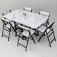 Contemporary Style Sintered Stone Dining Table with Removable Leaf and Trestle Base Clearhalo 'Dining Room Sets' 'Dining Tables & Seating' 'dining_room_set' 'furn' 'furn_dining_room_set' 'Furniture' 'furniture_dining_room_set' 'Kitchen & Dining Furniture' 'kitchen&dining_furn' 'kitchen' 1200x1200_1598a530-e4ba-4220-b48c-5d51a8898421