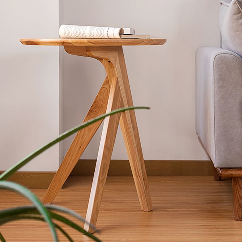 Skandinavische massive Holzendtisch -Ecktisch für Wohnzimmer