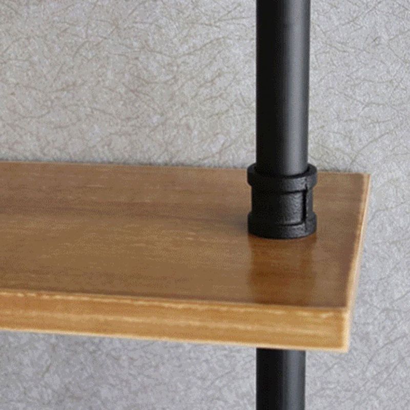 Wall Unit and Etagere Bookshelf Industrial Black Iron Frame and Pine Wood Shelf Clearhalo 'Bookcases' 'furn' 'furn_bookcases' 'Furniture' 'furniture_bookcases' 'kitchen' 'kitchen_bookcases' 'Living Room Furniture' 'Office Furniture' 1200x1200_159b847e-c80a-4433-a250-cdee568498d4