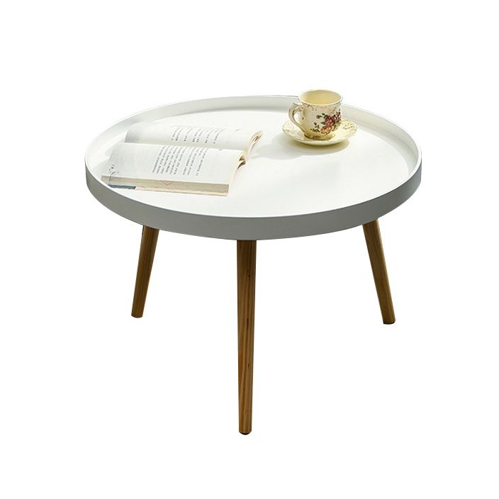 23,62 pollici largo il divano scandinavo Accento laterale tavolo in legno 3 gambe tavolo laterale rotondo