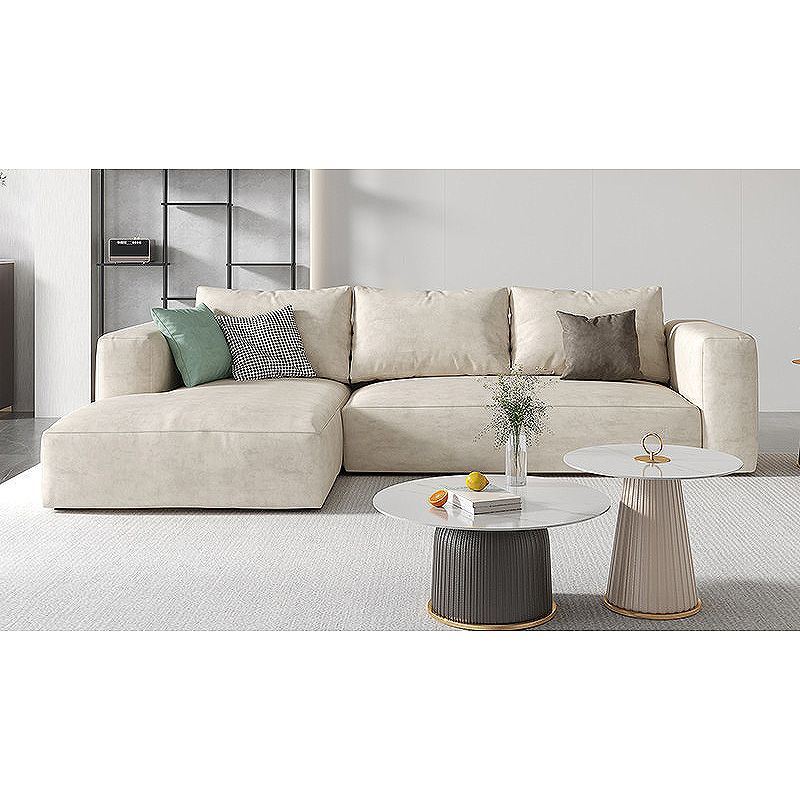 Square Arm Cream Cushion Back Sectional Contemporary Stain-Resistant Sofa Clearhalo 'furn' 'furn_sectionals' 'Furniture' 'furniture_sectionals' 'kitchen' 'kitchen_sectionals' 'Living Room Furniture' 'Sectionals' 1200x1200_159cd544-13b9-4b00-ad4b-161a6ff450d5