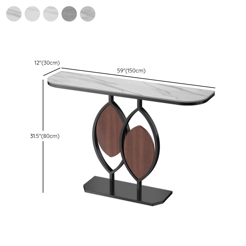 Stone Modern Console Table Scratch Resistant 31.5" Tall End Table Clearhalo 'Console Tables' 'console_tables' 'Entry & Mudroom Furniture' 'furn' 'furn_console_tables' 'Furniture' 1200x1200_159d91c8-c70e-4447-9919-c93a523fd400