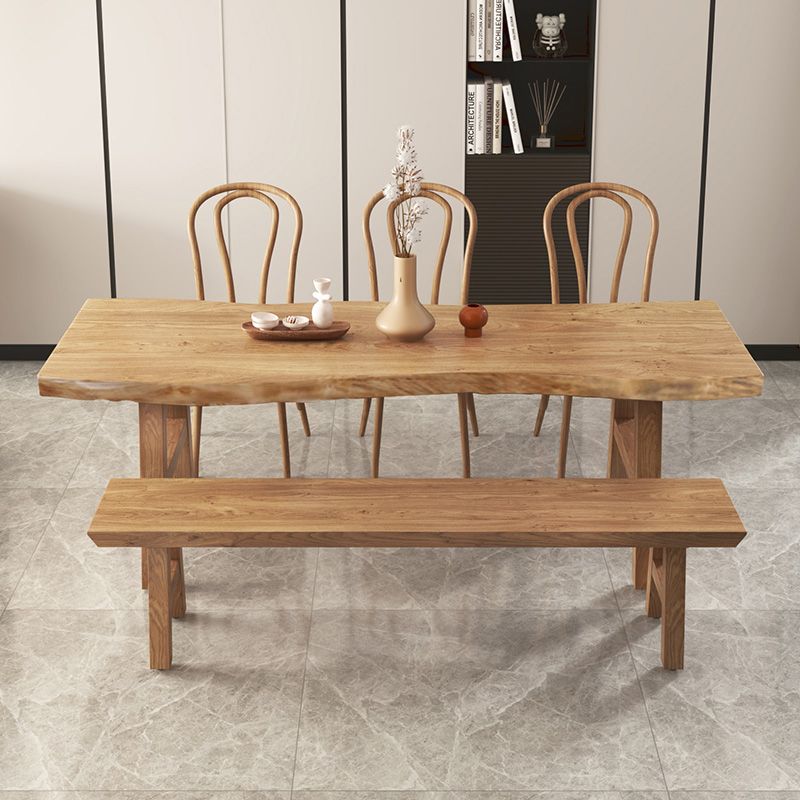 Rectangle Wood Color Dining Table Solid Wood Table Modern Style with 4 Legs Clearhalo ' dining_table' 'Dining Tables & Seating' 'Dining Tables' 'Furniture' 'furniture_dining_table' 'Kitchen & Dining Furniture' 'kitchen&dining_furn' 'kitchen' 'kitchen_dining_table' 1200x1200_159dbd52-3174-436a-8379-b70c07d8d9bc