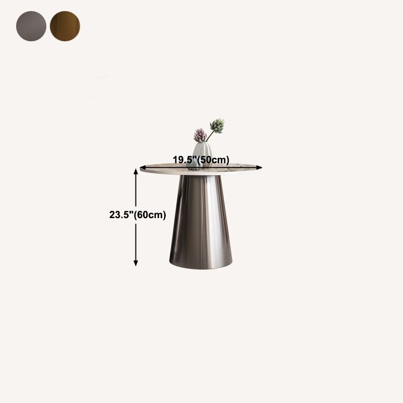 Mid-century Modern Cocktail Table Grey/gold Metal Round Coffee Table Clearhalo 'Coffee & Accent Tables' 'Coffee Tables' 'coffee_tables' 'furn' 'furn_coffee_tables' 'Furniture' 'furniture_coffee_tables' 'Living Room Furniture' 1200x1200_159dce00-1574-4fbc-84b3-477442f67836