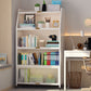 Metal Standard Bookshelf Closed Back Industrial Bookcase with Cabinets