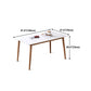 Mesa de comedor de piedra sinterizada rectangular muebles modernos con 4 patas para oficina