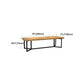 Solid Wood Dining Table Industrial Rectangle Dining Table with Black Frame Clearhalo ' dining_table' 'Dining Tables & Seating' 'Dining Tables' 'furn' 'furn_dining_table' 'Furniture' 'furniture_dining_table' 'Kitchen & Dining Furniture' 'kitchen&dining_furn' 'kitchen' 'kitchen_dining_table' 1200x1200_15a0b64c-a0bd-4467-a2a2-c81b3883bbfb