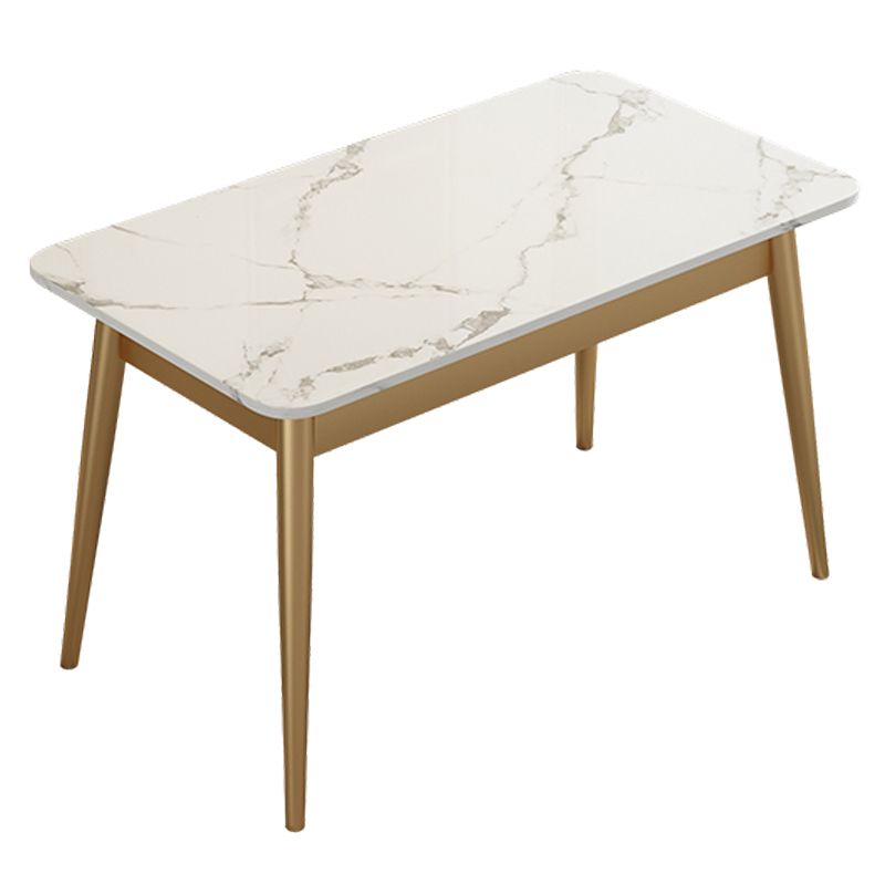 Metal Traditional Luxury Rectangle Table Sintered Stone Table with 4 Legs Clearhalo ' dining_table' 'Dining Tables & Seating' 'Dining Tables' 'furn' 'furn_dining_table' 'Furniture' 'furniture_dining_table' 'Kitchen & Dining Furniture' 'kitchen&dining_furn' 'kitchen' 'kitchen_dining_table' 1200x1200_15a44715-b078-4cd2-9dc7-1173892440b3