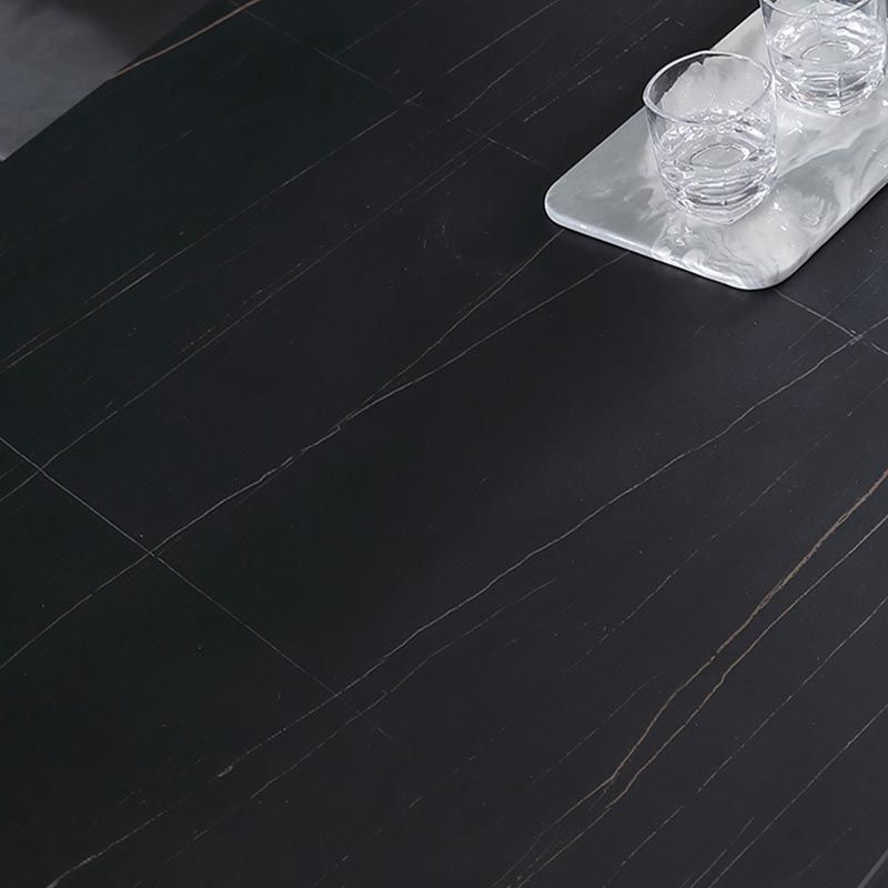Mesa de comedor de piedra simple mesa de comedor de metal para sala de estar