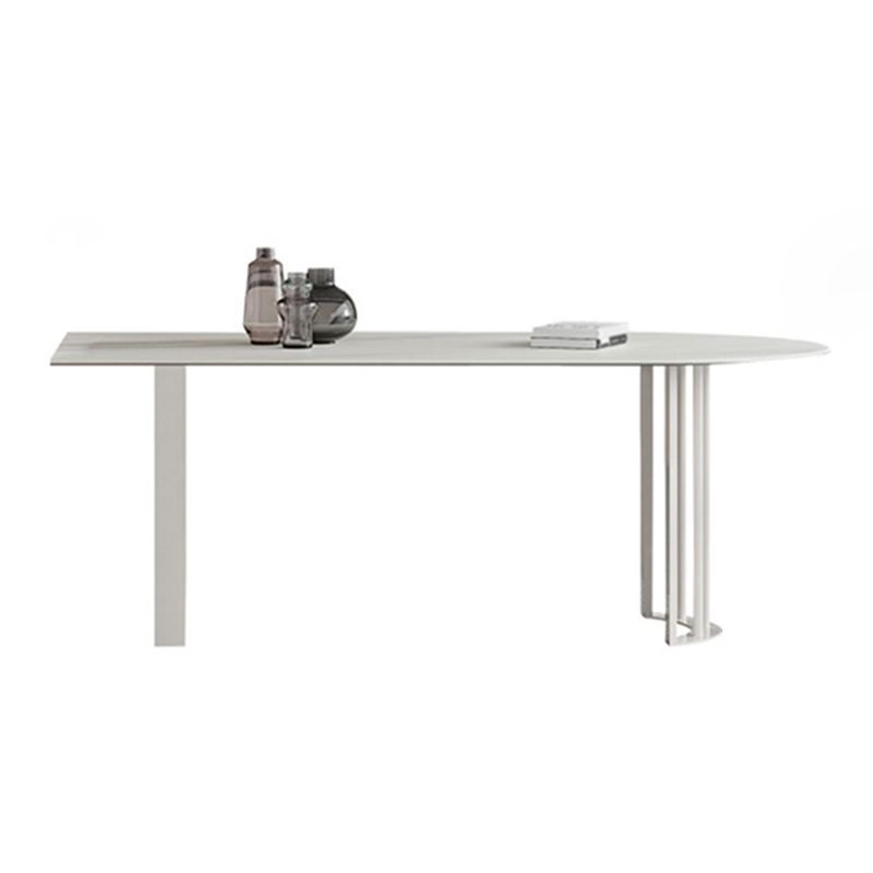 White Stone Top Dining Table Modern Dining Table with Sled Base Clearhalo ' dining_table' 'Dining Tables & Seating' 'Dining Tables' 'furn' 'furn_dining_table' 'Furniture' 'furniture_dining_table' 'Kitchen & Dining Furniture' 'kitchen&dining_furn' 'kitchen' 'kitchen_dining_table' 1200x1200_15a6d221-cbcd-46a6-a1cf-5aba5ebff028