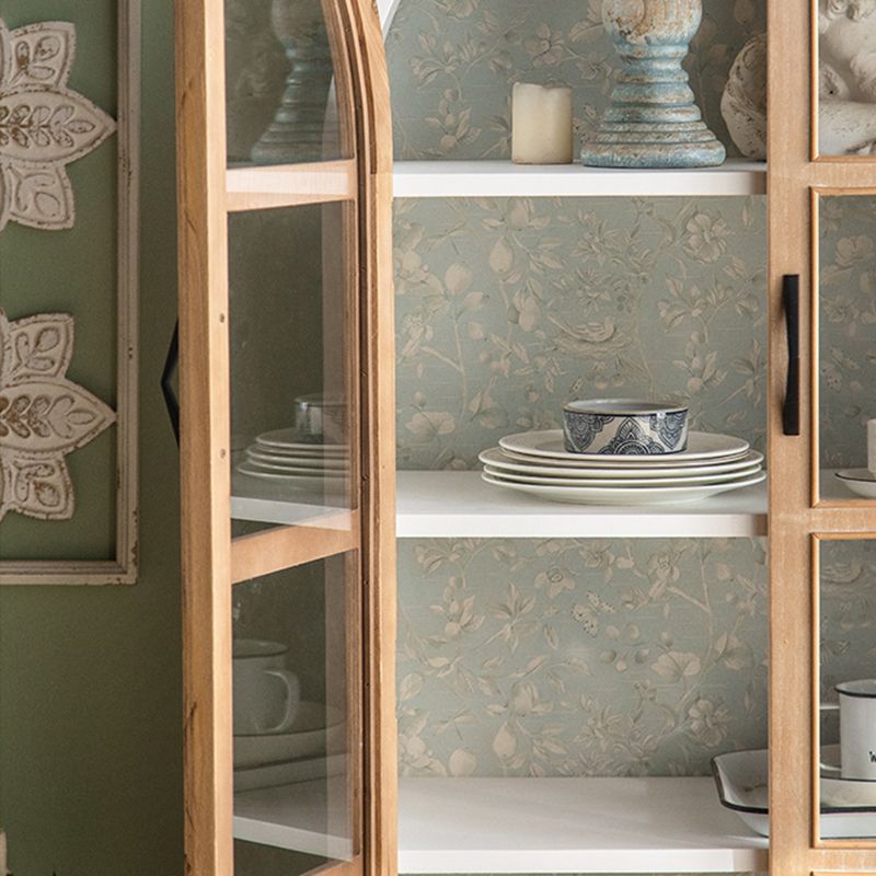 Traditionele houten kast met meerdere plankweergave Buffet Cabinet met deur voor woonkamer