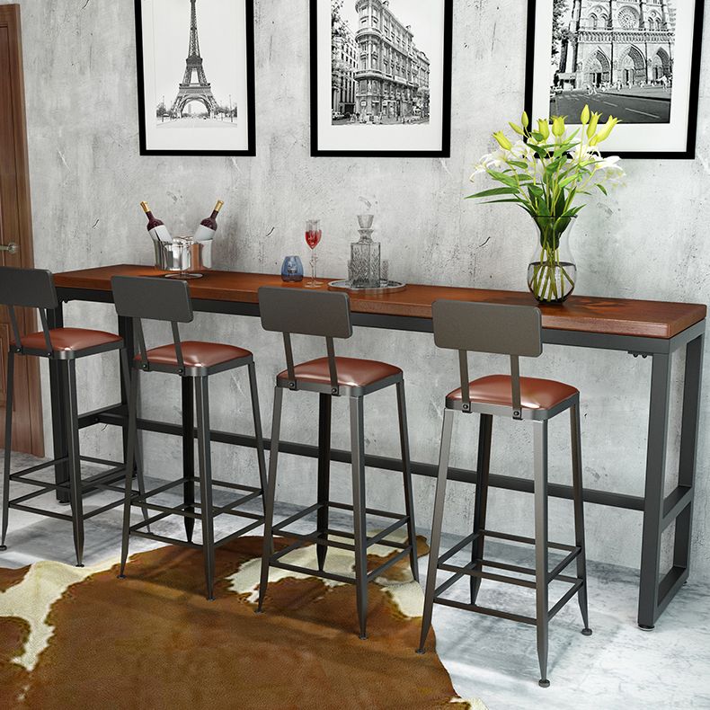 Contemporary Rectangle Bar Dining Table Wood Bar Height Table 42-Inch Top Clearhalo 'Bar Furniture' 'Bar Tables' 'bar_tables' 'furn' 'furn_bar_tables' 'Furniture' 'furniture_bar_tables' 'Kitchen & Dining Furniture' 'kitchen&dining_furn' 'kitchen' 1200x1200_15a920ea-6a9f-4a4f-9453-15c201029adf