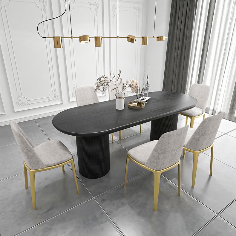 Solid Wood Contemporary Oval Dining Table Wood Top Dining Table for Kitchen Clearhalo ' dining_table' 'Dining Tables & Seating' 'Dining Tables' 'furn' 'furn_dining_table' 'Furniture' 'furniture_dining_table' 'Kitchen & Dining Furniture' 'kitchen&dining_furn' 'kitchen' 'kitchen_dining_table' 1200x1200_15a9a7ea-aba0-4bd9-ab79-a5466ac72ba4