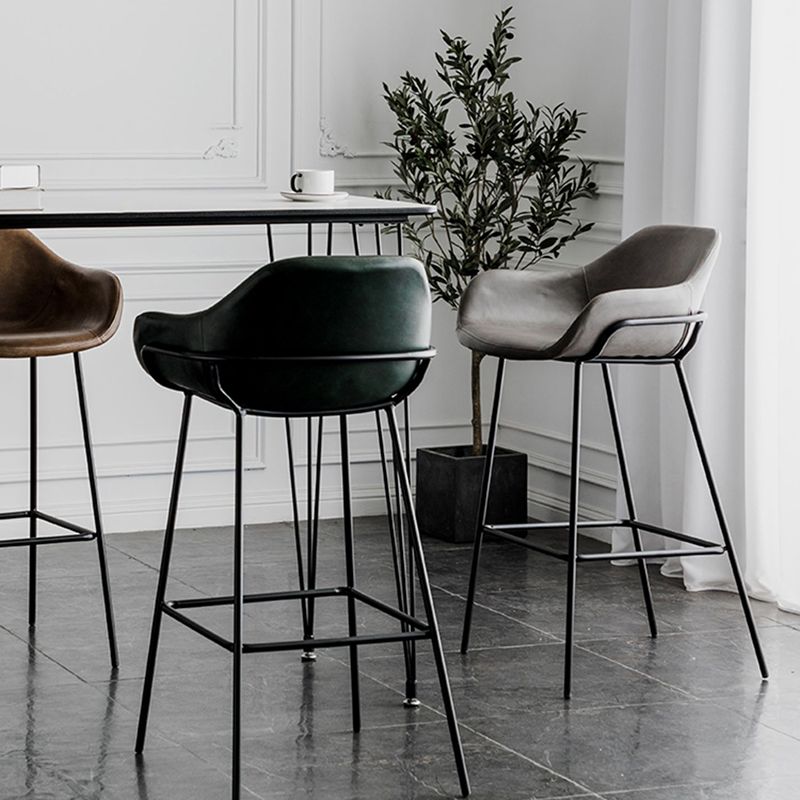 Bucket Low Back Bar Stool Leather Armed Counter Height Stools Clearhalo 'Bar Furniture' 'Bar Stools' 'bar_stools' 'furn' 'furn_bar_stools' 'furniture_bar_stools' 'Kitchen & Dining Furniture' 'kitchen&dining_furn' 'kitchen' 'kitchen_furn' Furniture' 1200x1200_15a9fd37-bc4c-4b88-8423-2ed1e634f14e