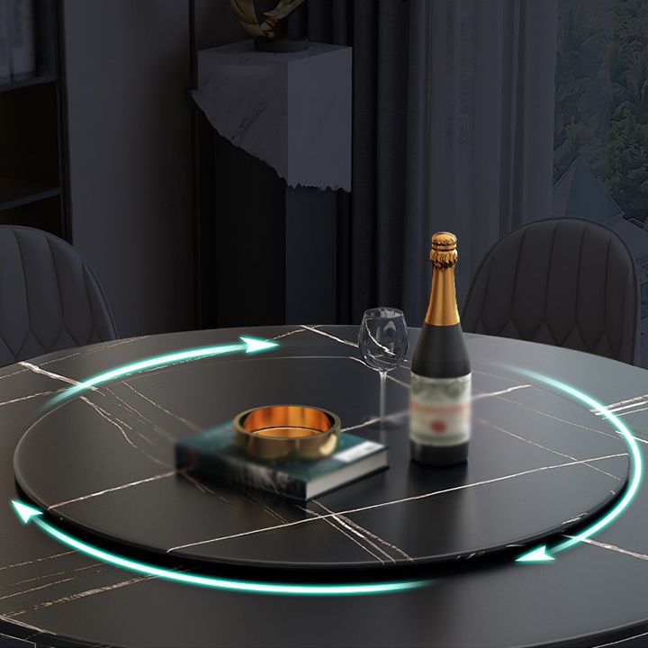 Modern 1/2/7 Pieces Dining Set Round Sintered Stone Dining Table for Dining Room Clearhalo 'Dining Room Sets' 'Dining Tables & Seating' 'dining_room_set' 'furn' 'furn_dining_room_set' 'Furniture' 'furniture_dining_room_set' 'Kitchen & Dining Furniture' 'kitchen&dining_furn' 'kitchen' 1200x1200_15aad2aa-da57-43ad-a827-71956333f43d