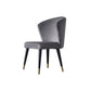 Parsons Glam Side Chair Velvet Wooden Base Dining Chair for Dining Room