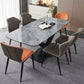 Glanzende grijze glamour eettafel set 1/2/5/7 stukken dinette ingesteld voor thuis