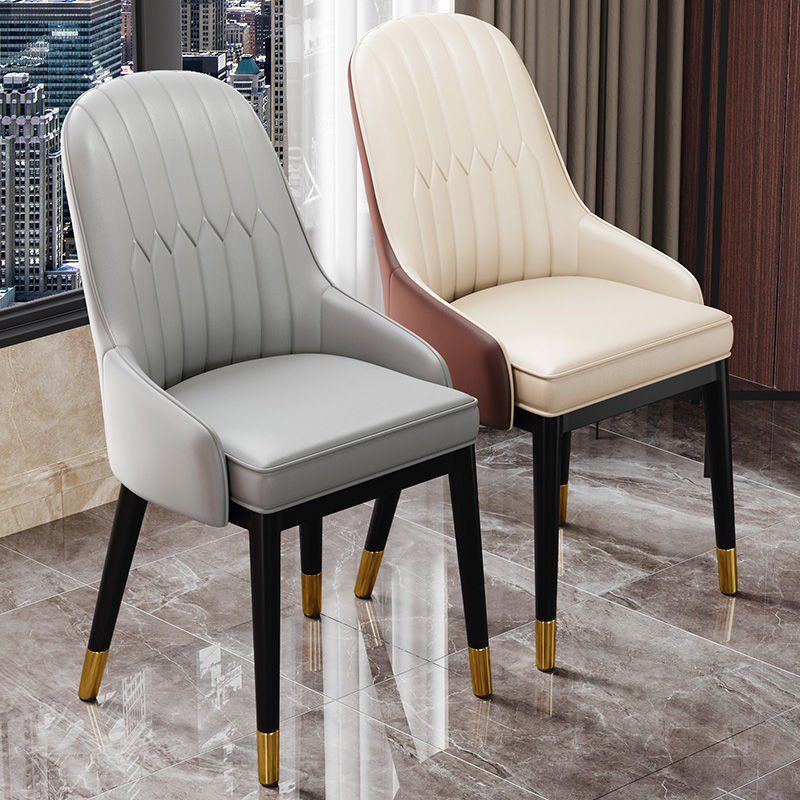 Scandinavian Metal Arm Chair Parsons Chair Dining Room Home Side Chair Clearhalo ' kitchen&dining_furn' 'Dining Chairs' 'Dining Tables & Seating' 'dining_chair' 'furn' 'furn_dining_chair' 'Furniture' 'furniture_dining_chair' 'Kitchen & Dining Furniture' 'kitchen' 1200x1200_15ae8e90-4f03-4597-ae05-a8620c4ee40a