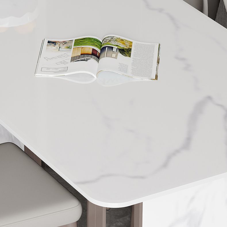 Designer Style Sintered Stone Dining Set Rectangle 1/3/4/5 Pieces Dining Table with Chairs Clearhalo 'Dining Room Sets' 'Dining Tables & Seating' 'dining_room_set' 'furn' 'furn_dining_room_set' 'Furniture' 'furniture_dining_room_set' 'Kitchen & Dining Furniture' 1200x1200_15aec184-c9dd-46b2-bda9-63285246d783