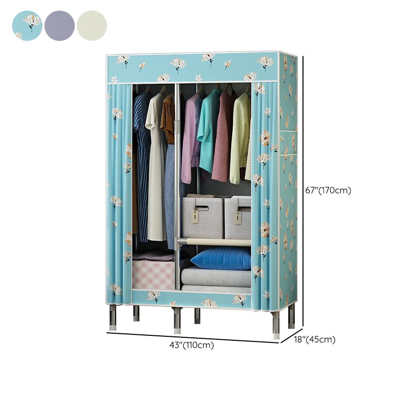 Contemporary Wardrobe Closet with Legs Metal Wardrobe Cabinet Clearhalo 'Armoires & Wardrobes' 'armoires_wardrobes' 'Bedroom Furniture' 'furn' 'furn_armoires_wardrobes' 'Furniture' 1200x1200_15b08734-499b-4d48-bd0f-295b78cd3731