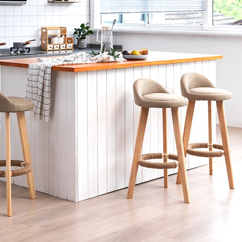 Modern Armless Backrest Counter Stool Wood Kitchen Bar Stool with Pedal Clearhalo 'Bar Furniture' 'Bar Stools' 'bar_stools' 'furn' 'furn_bar_stools' 'furniture_bar_stools' 'Kitchen & Dining Furniture' 'kitchen&dining_furn' 'kitchen' 'kitchen_furn' Furniture' 1200x1200_15b0b94d-727b-43e0-a760-d2670a3c572c
