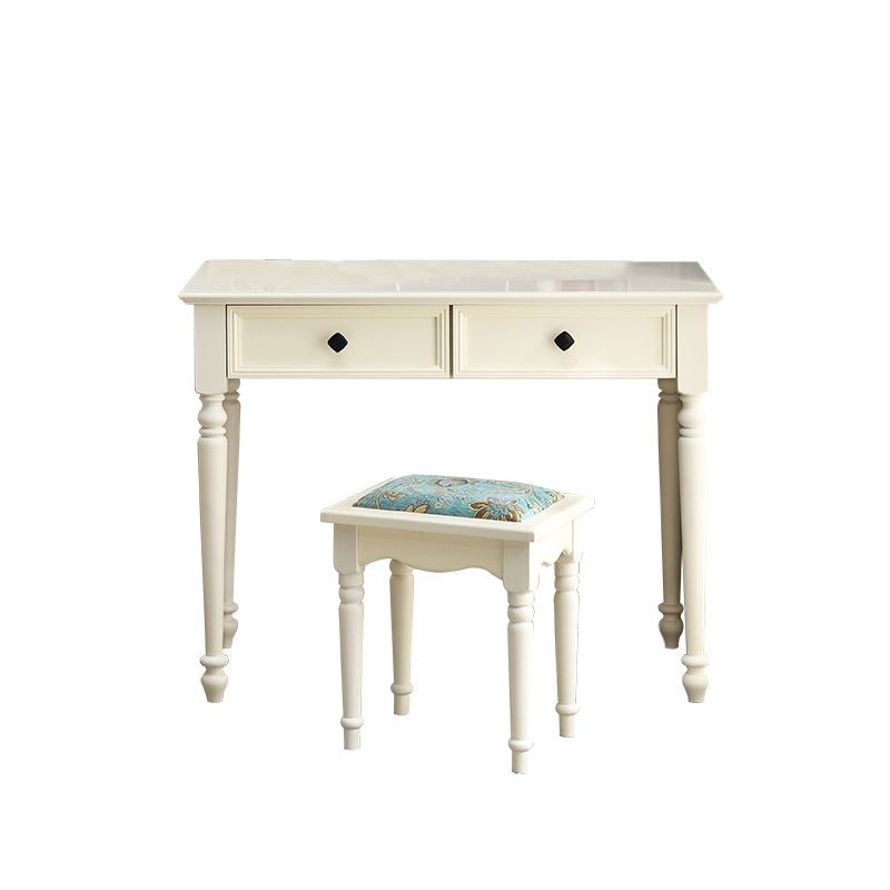 Contemporary Makeup Dressing Table With Drawers White 17.71" W x 30.70" H Clearhalo 'Bedroom Furniture' 'furn' 'furn_makeup_vanities' 'Furniture' 'Makeup Vanities' 'makeup_vanities' 1200x1200_15b1a182-bd5f-4913-acf8-1dea0205a3ce