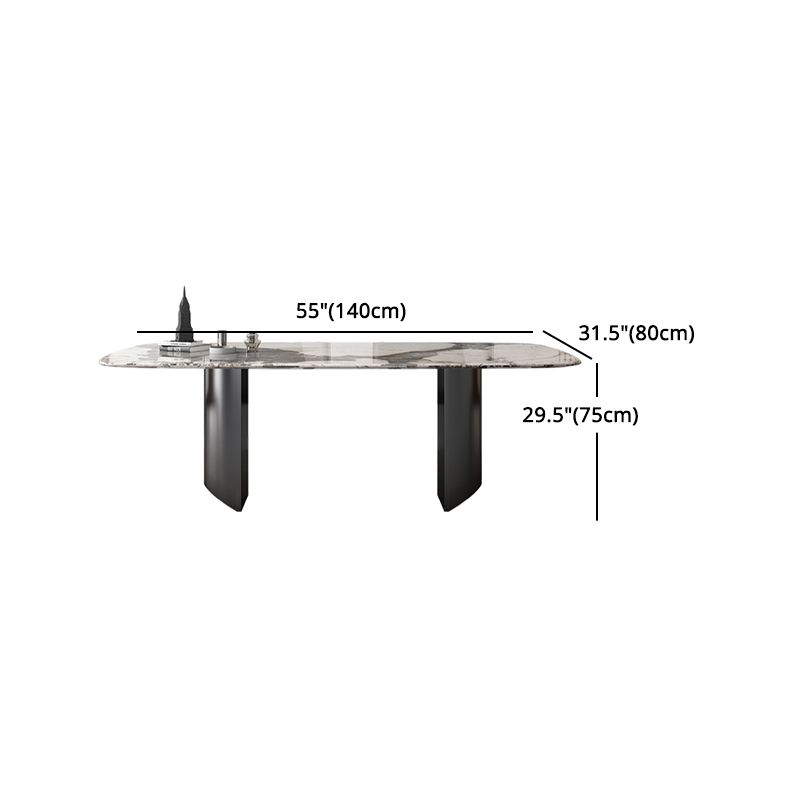 Modern Rectangle Dinette Set 1/4/5/7 Pieces Sintered Stone Top Dining Table Set Clearhalo 'Dining Room Sets' 'Dining Tables & Seating' 'dining_room_set' 'furn' 'furn_dining_room_set' 'Furniture' 'furniture_dining_room_set' 'Kitchen & Dining Furniture' 1200x1200_15b1bf06-7e10-471d-9b2f-5325195a90c8