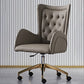 Chaise de chaise pivotante en cuir sans bras contemporain chaise de bureau réglable tufted