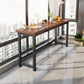Industrial Indoor Bar Dining Table Metal and Wood Bar Wine Table Clearhalo 'Bar Furniture' 'Bar Tables' 'bar_tables' 'furn' 'furn_bar_tables' 'Furniture' 'Kitchen & Dining Furniture' 1200x1200_15b241f9-0ceb-4e6d-a189-5fc2c04eac11