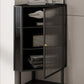 Living Room Metal Buffet Stand 39.5 "H moderno mobile vetro Server buffet