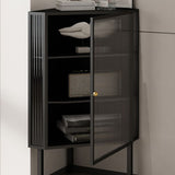 Living Room Metal Buffet Stand 39.5 "H moderno mobile vetro Server buffet