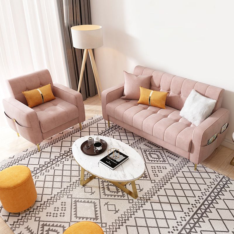 Mid-century Modern Velvet Square Arm Sofa 30.31" High Tufted Back Couch Clearhalo 'furn' 'furn_sofas' 'Furniture' 'furniture_sofas' 'Living Room Furniture' 'Sofa' 'sofas' 1200x1200_15b3c2f4-9318-4de9-8aef-807051042f2d