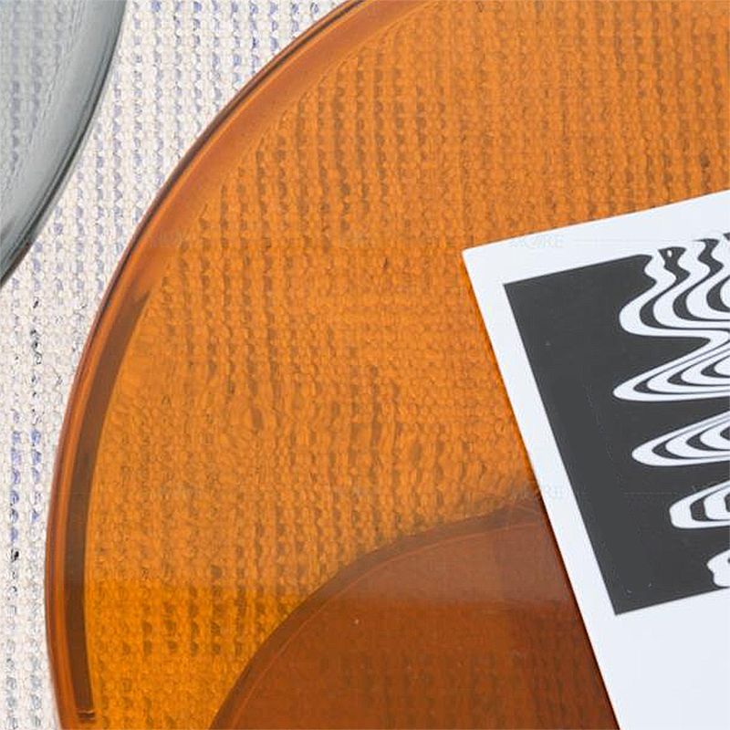 18.8"H Modern Single Pedestal Base Solid Color Plastic Round End Table