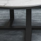 Runder Couchtisch aus Schiefer. Minimalistischer runder Couchtisch für das Wohnzimmer