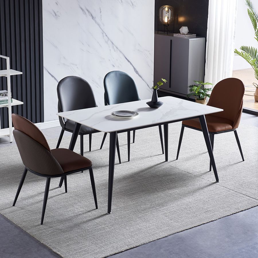 Contemporary Style Dining Chair Armless Metal Side Parsons Chairs for Kitchen Clearhalo ' kitchen&dining_furn' 'Dining Chairs' 'Dining Tables & Seating' 'dining_chair' 'furn' 'furn_dining_chair' 'Furniture' 'furniture_dining_chair' 'Kitchen & Dining Furniture' 'kitchen' 1200x1200_15b6a0d1-a2dd-491d-b411-1c7b7ac94040