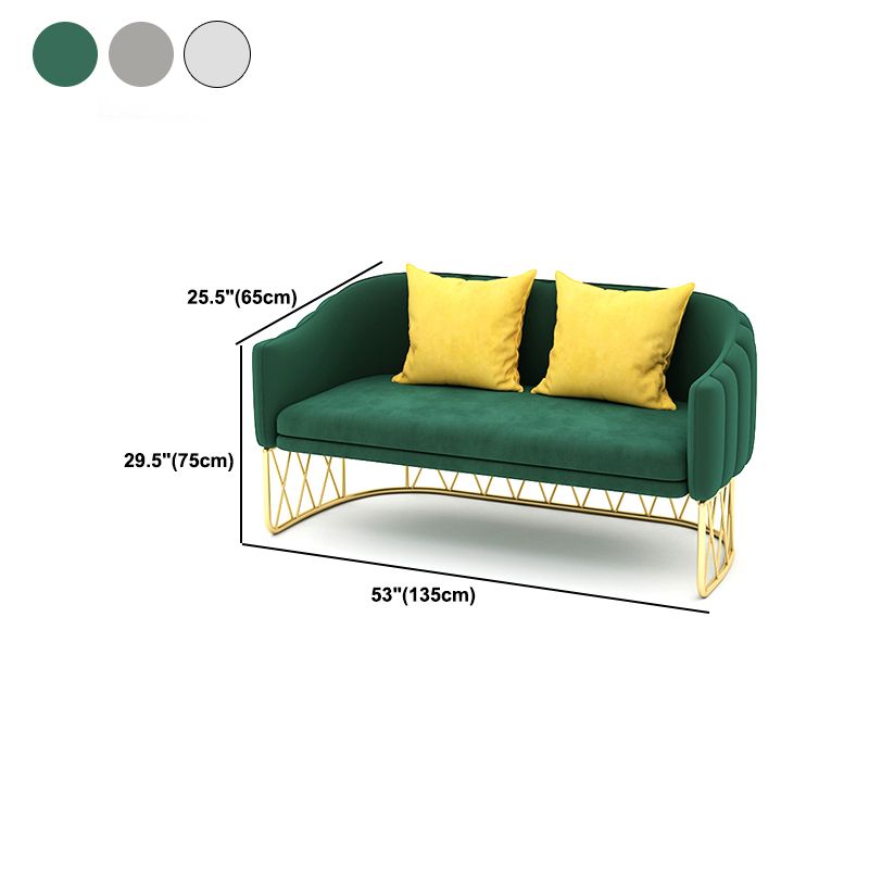 Sofá de brazo inclinado de sofá estándar de terciopelo para sala de estar, apartamento