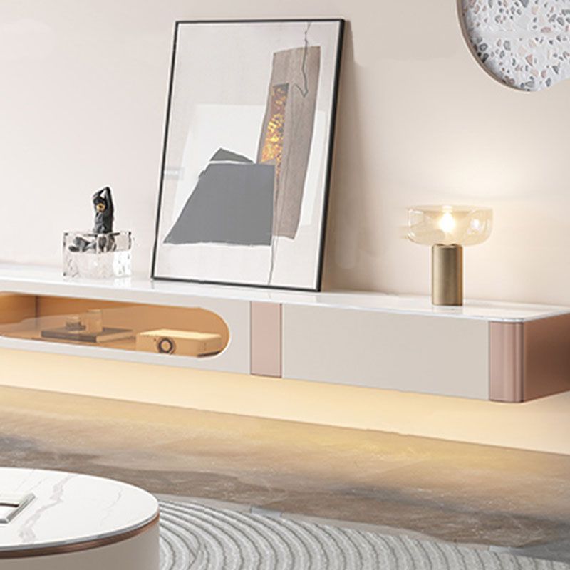 Console porta TV con contenitore chiuso Console TV Glam con cassetti