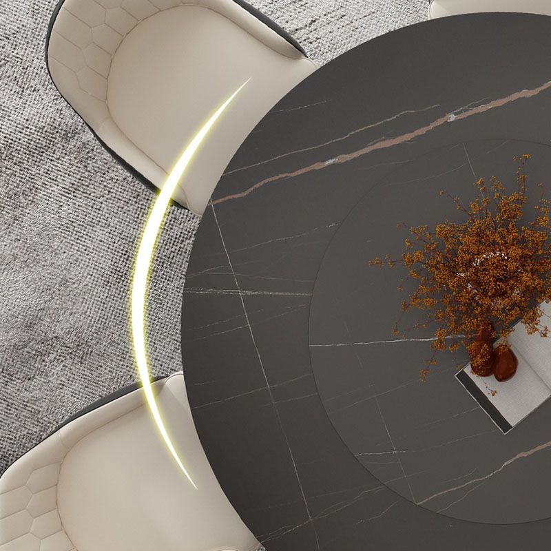 Modern Round Standard Height Dining Table Stone Double Pedestal Dining Table Clearhalo 'Dining Tables & Seating' 'Dining Tables' 'dining_table' 'furn' 'furn_dining_table' 'Furniture' 'furniture_dining_table' 'Kitchen & Dining Furniture' 'kitchen' 'kitchen_dining_table' 1200x1200_15b83b57-5a52-4e11-a05d-0afa16f2997d