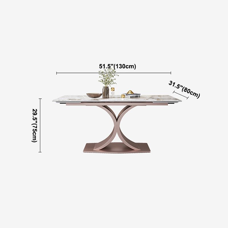 Rectangle Stone Dining Site Table Traditional Luxury Pedestal Dinner Table Clearhalo ' dining_table' 'Dining Tables & Seating' 'Dining Tables' 'furn' 'furn_dining_table' 'Furniture' 'furniture_dining_table' 'Kitchen & Dining Furniture' 'kitchen&dining_furn' 'kitchen' 'kitchen_dining_table' 1200x1200_15b98733-9704-4161-a228-1ce48c551ee0