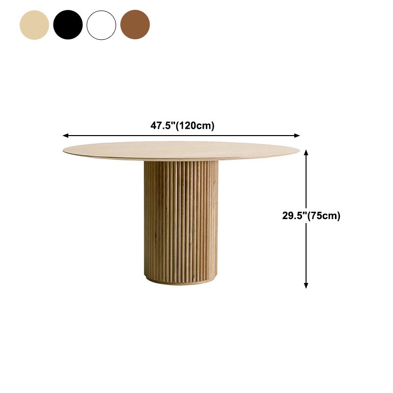 Modern Round Wood Dining Table Home Kitchen Dinner Pedestal Dining Table Clearhalo 'Dining Tables & Seating' 'Dining Tables' 'dining_table' 'furn' 'furn_dining_table' 'Furniture' 'furniture_dining_table' 'Kitchen & Dining Furniture' 'kitchen' 'kitchen_dining_table' 1200x1200_15ba4bf8-1f25-497e-a4b0-70f30ab33a79